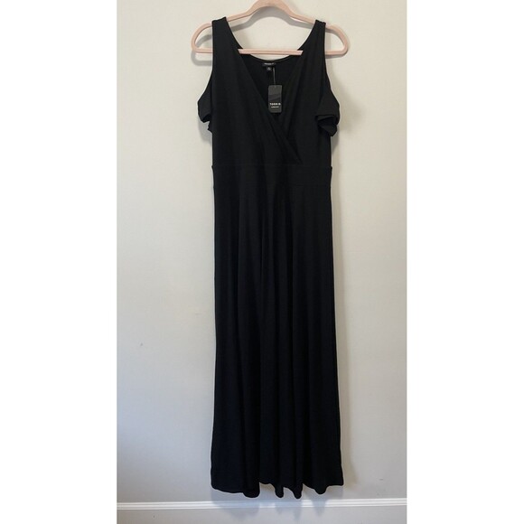 Torrid Black Jersey Cold Shoulder Maxi Dress Plus Size 0 Size 12 Large Capsule - Picture 1 of 9